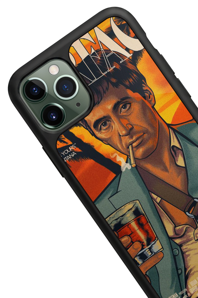 iPhone 11 Pro Max Uyumlu Scarface Tasarımlı Glossy Premium Kılıf