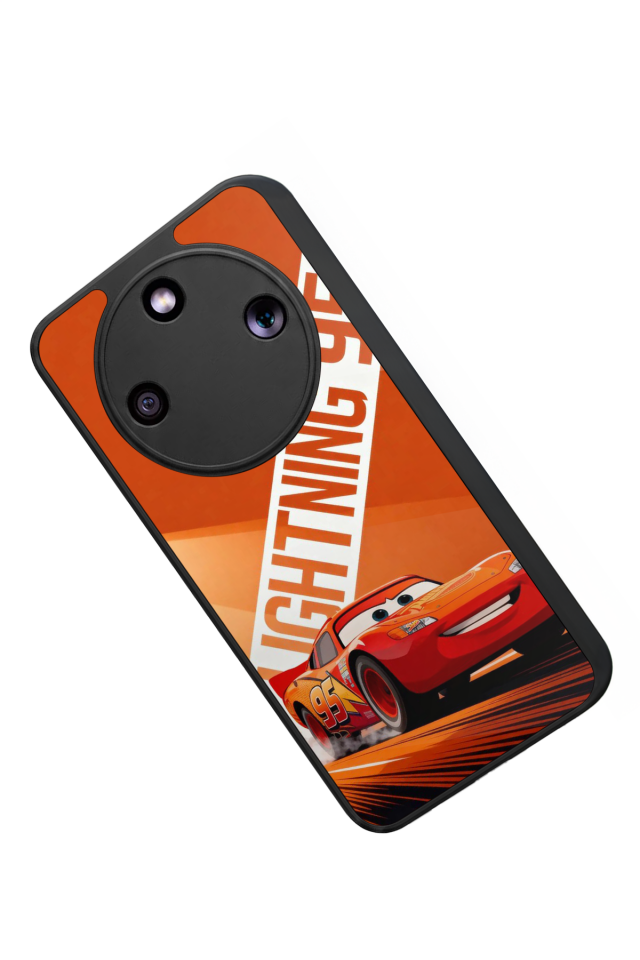 Honor Magic 8 Lite Uyumlu Şimsek McQueen Tasarımlı Glossy Premium Kılıf