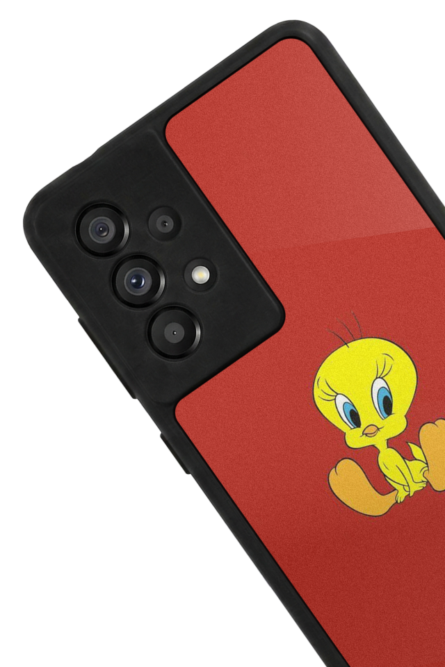 Samsung Galaxy A73 Uyumlu Tweety Tasarımlı Glossy Premium Kılıf