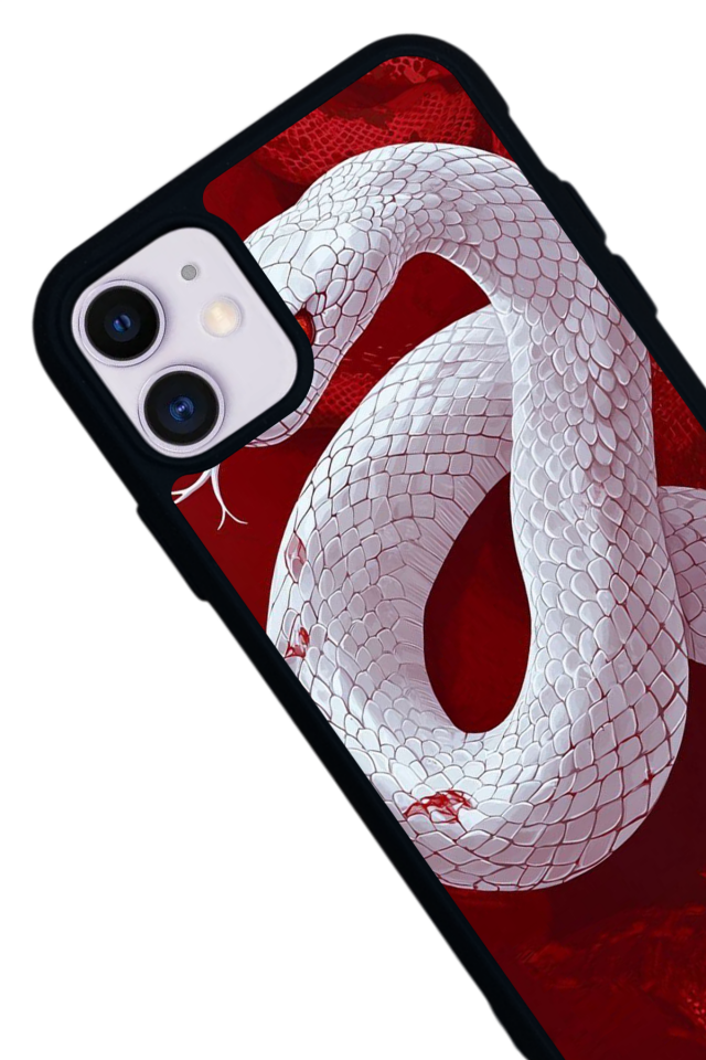 iPhone 11 Uyumlu Yılan Tasarımlı Glossy Premium Kılıf