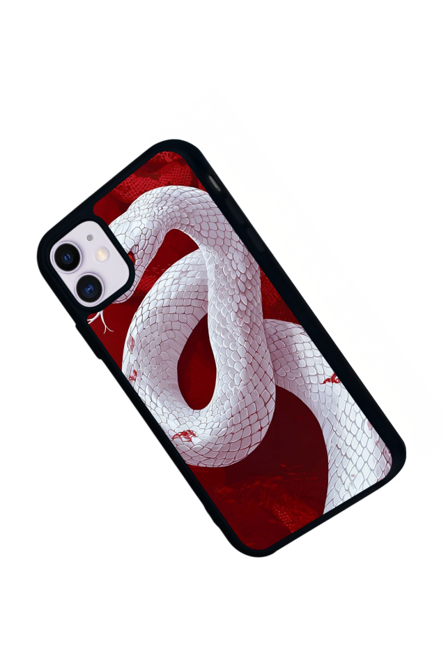 iPhone 11 Uyumlu Yılan Tasarımlı Glossy Premium Kılıf