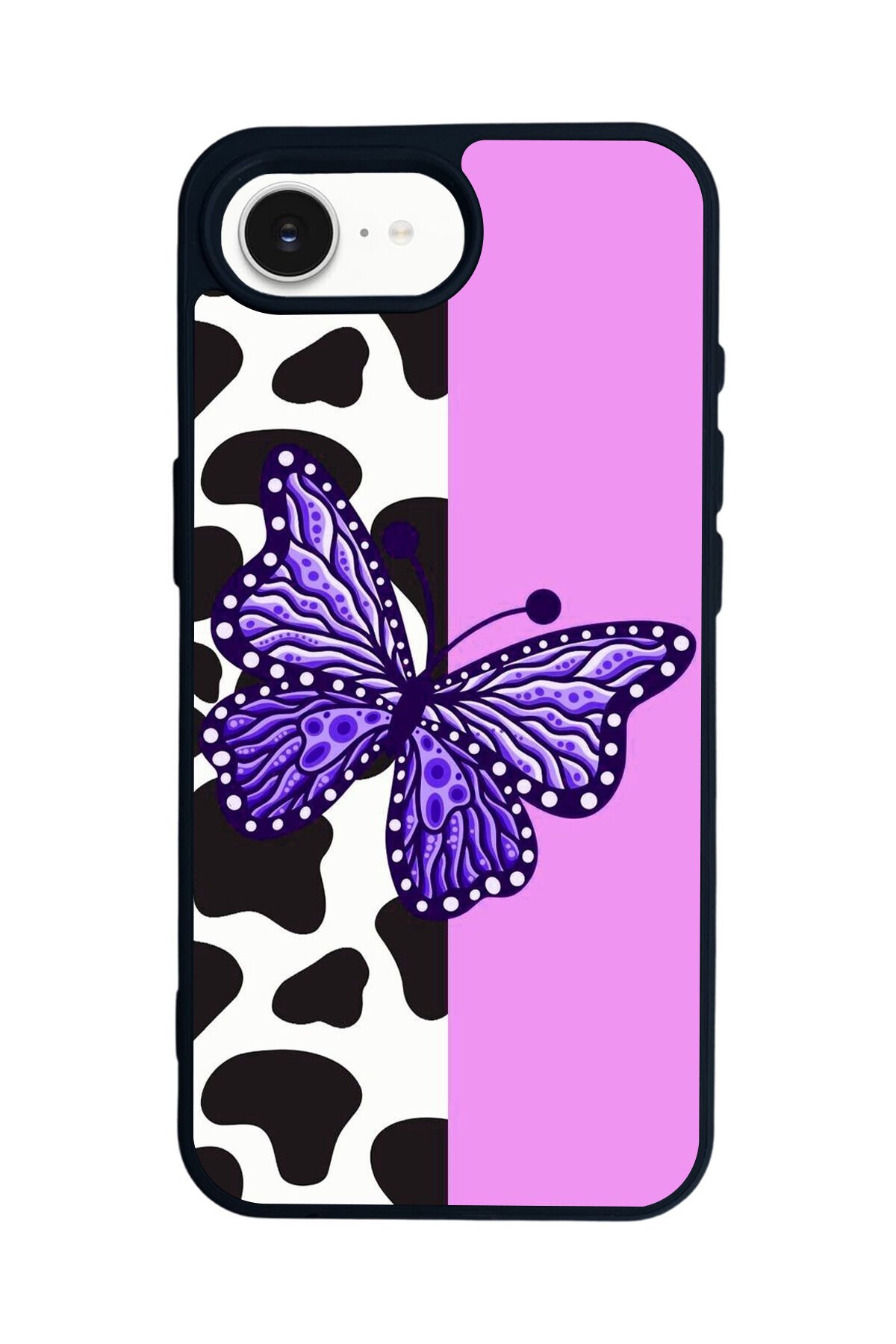 iPhone 16E Uyumlu Kelebek Tasarımlı Glossy Premium Kılıf