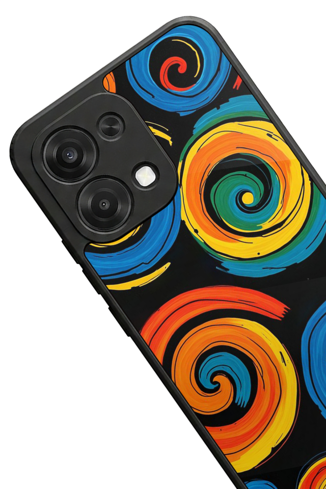 Oppo A6 Pro Uyumlu Abstract Tasarımlı Glossy Premium Kılıf