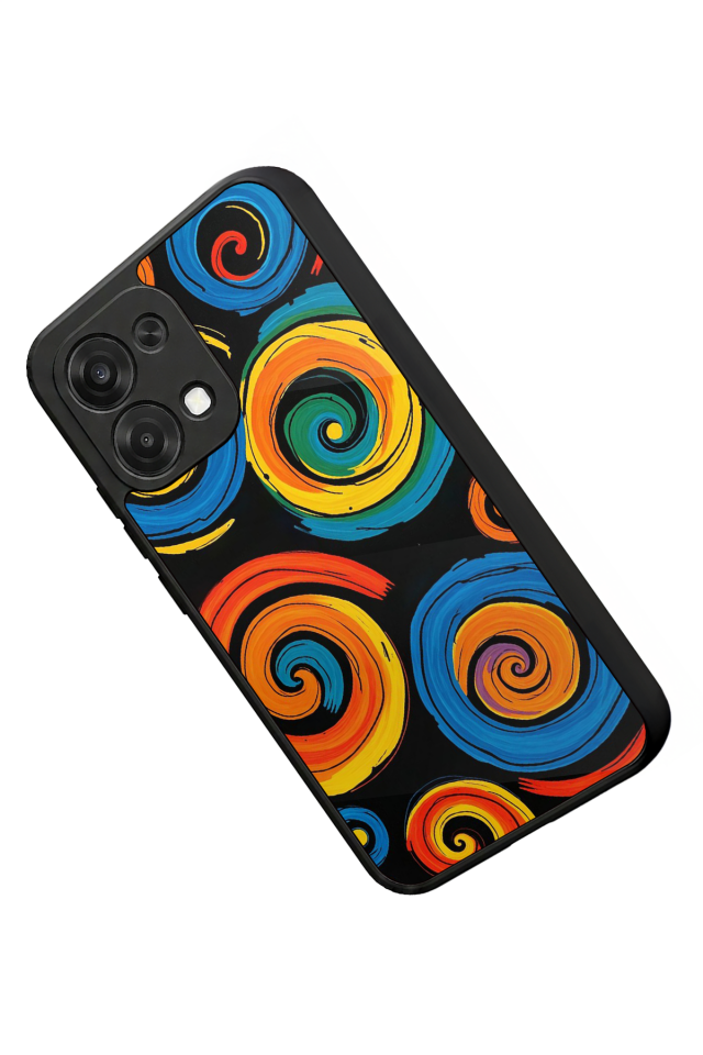 Oppo A6 Pro Uyumlu Abstract Tasarımlı Glossy Premium Kılıf