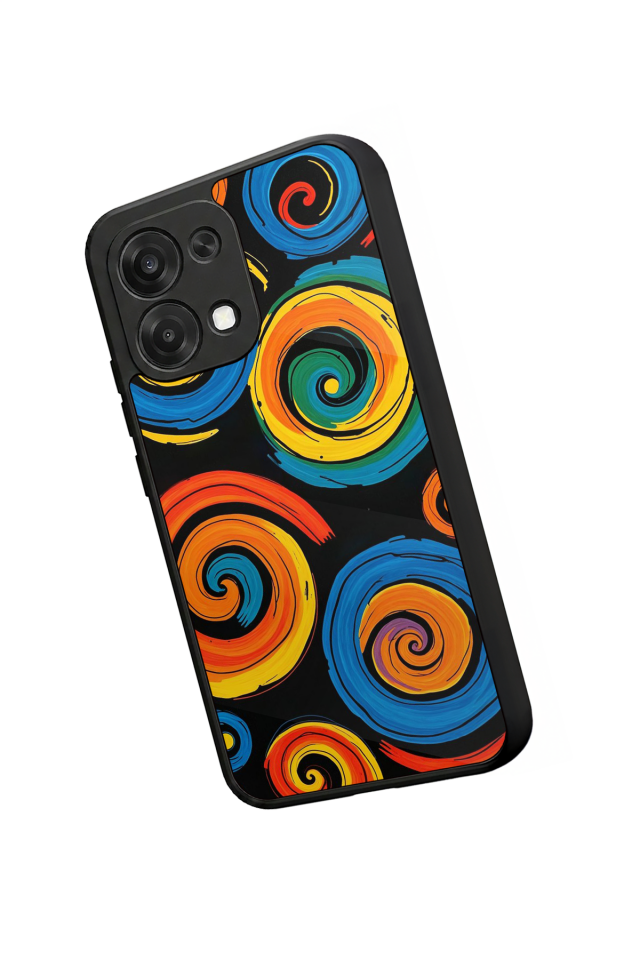 Oppo A6 Pro Uyumlu Abstract Tasarımlı Glossy Premium Kılıf