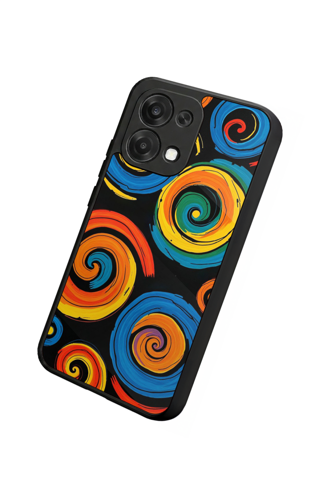 Oppo A6 Pro Uyumlu Abstract Tasarımlı Glossy Premium Kılıf