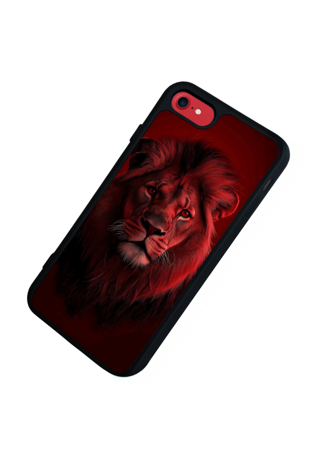 iPhone 8 Uyumlu Aslan Tasarımlı Glossy Premium Kılıf