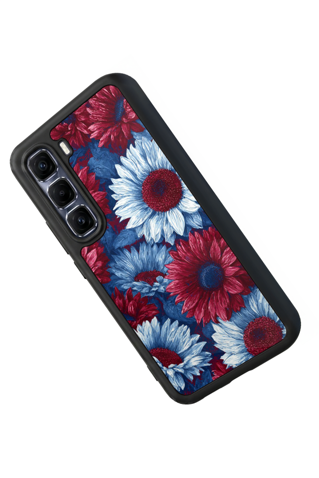 Infinix Hot 60 Pro Plus Uyumlu Cicek Tasarımlı Glossy Premium Kılıf