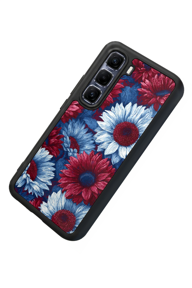 Infinix Hot 60 Pro Plus Uyumlu Cicek Tasarımlı Glossy Premium Kılıf