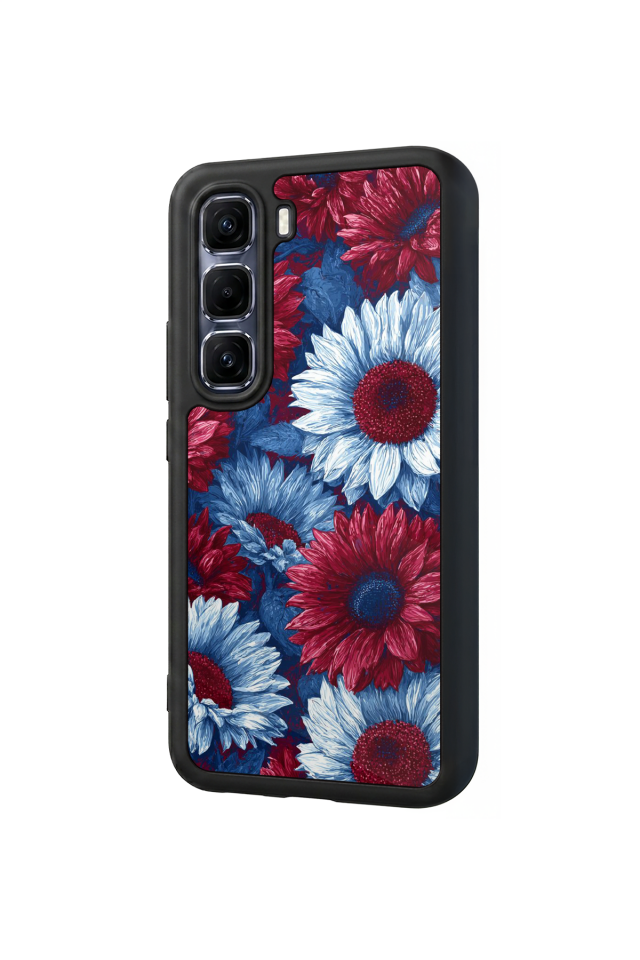 Infinix Hot 60 Pro Plus Uyumlu Cicek Tasarımlı Glossy Premium Kılıf