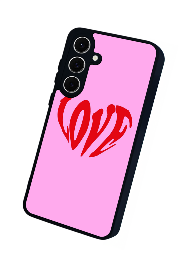 Samsung Galaxy A16 Uyumlu Kalp Love Tasarımlı Glossy Premium Kılıf