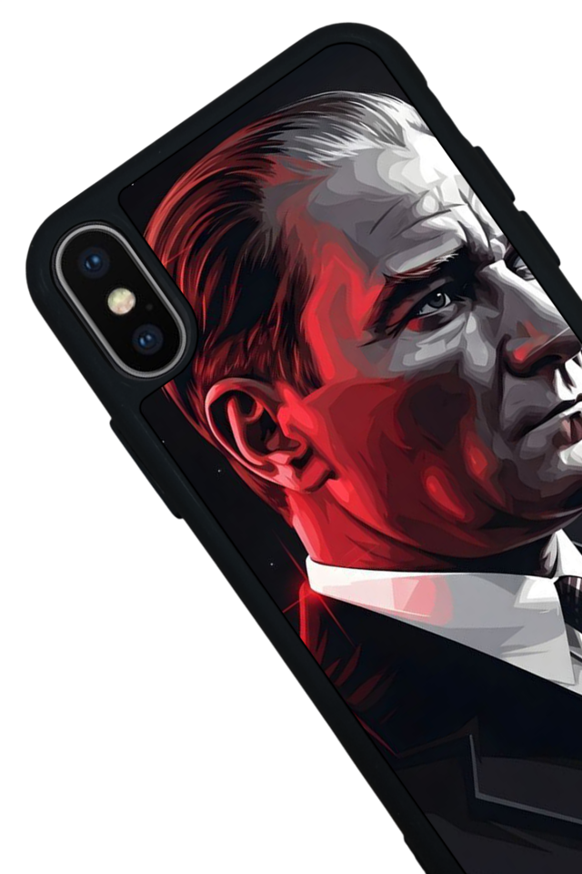 iPhone X/ XS Uyumlu Mustafa Kemal Ataturk Tasarımlı Glossy Premium Kılıf