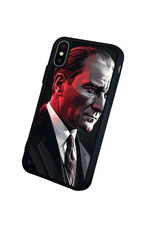 iPhone X/ XS Uyumlu Mustafa Kemal Ataturk Tasarımlı Glossy Premium Kılıf