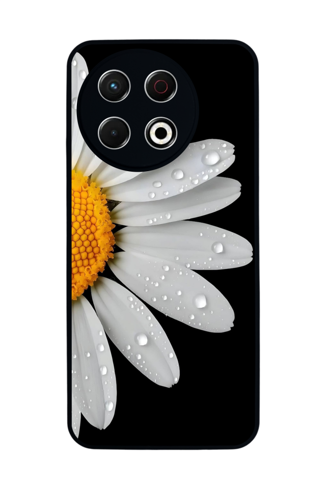 Tecno Spark 30 Pro Uyumlu Papatya Tasarımlı Glossy Premium Kılıf