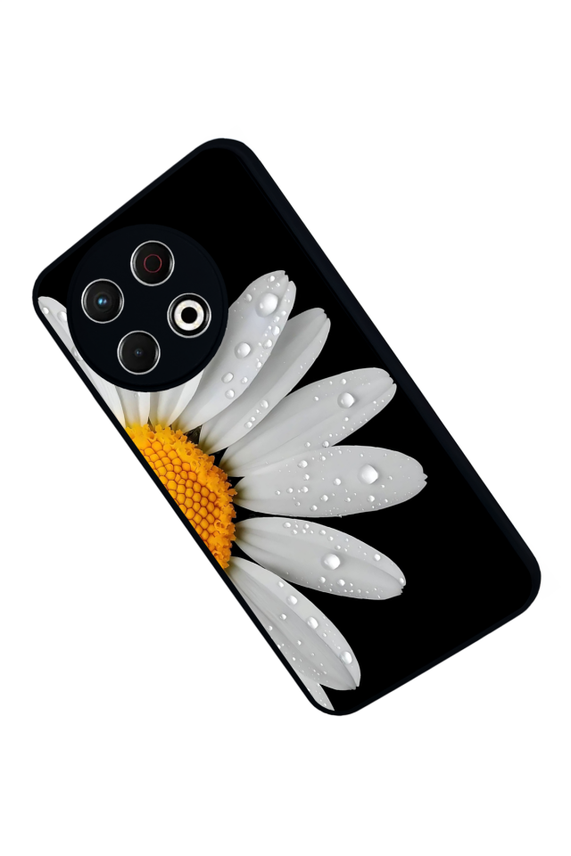 Tecno Spark 30 Pro Uyumlu Papatya Tasarımlı Glossy Premium Kılıf