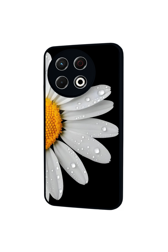 Tecno Spark 30 Pro Uyumlu Papatya Tasarımlı Glossy Premium Kılıf