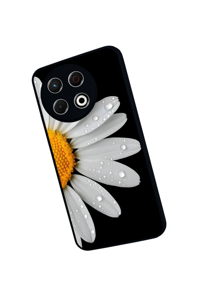 Tecno Spark 30 Pro Uyumlu Papatya Tasarımlı Glossy Premium Kılıf