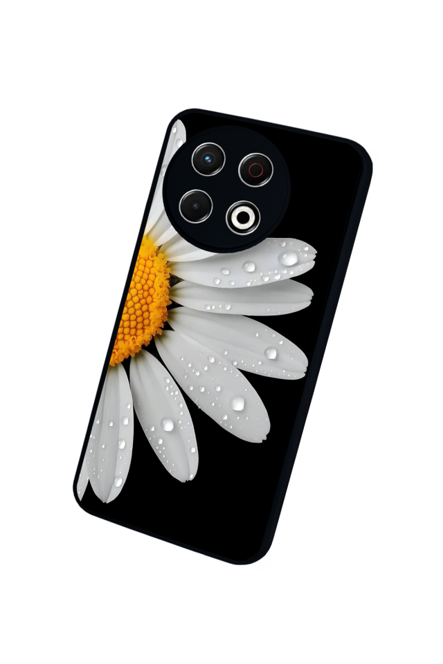 Tecno Spark 30 Pro Uyumlu Papatya Tasarımlı Glossy Premium Kılıf