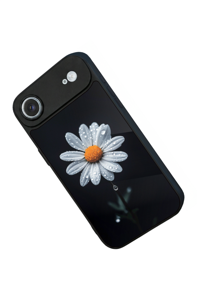 iPhone 17 Air Uyumlu Papatya Tasarımlı Glossy Premium Kılıf