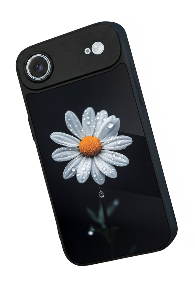 iPhone 17 Air Uyumlu Papatya Tasarımlı Glossy Premium Kılıf