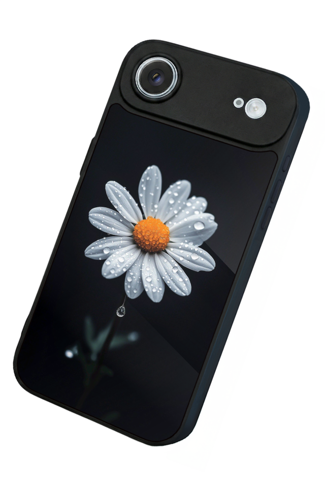iPhone 17 Air Uyumlu Papatya Tasarımlı Glossy Premium Kılıf