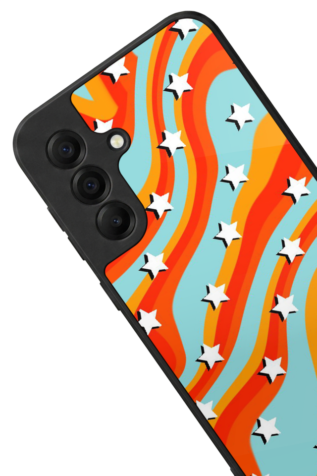 Samsung Galaxy A17 Uyumlu Retro Yildizlar Tasarımlı Glossy Premium Kılıf