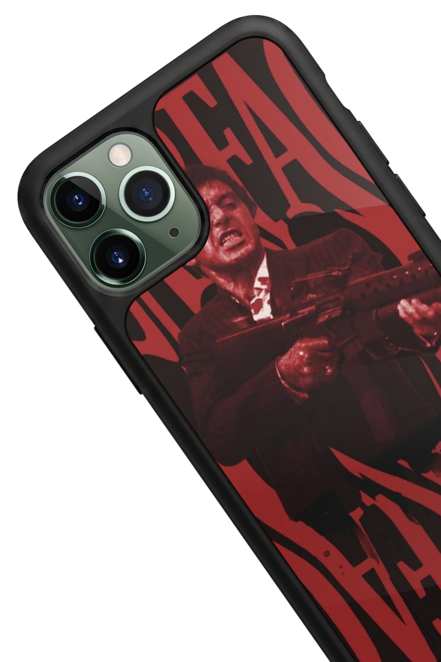 iPhone 11 Pro Max Uyumlu Scarface Tasarımlı Glossy Premium Kılıf