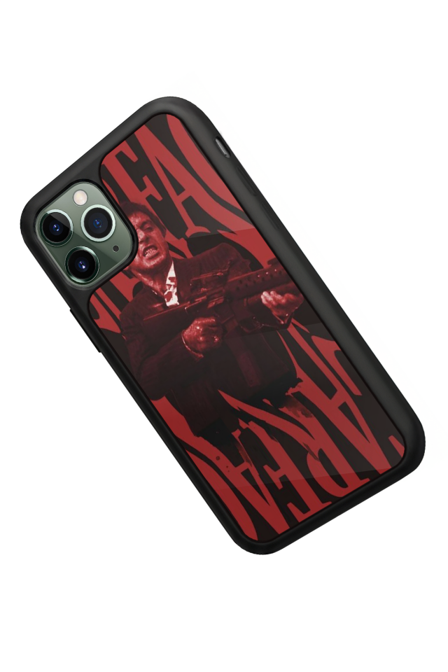 iPhone 11 Pro Max Uyumlu Scarface Tasarımlı Glossy Premium Kılıf