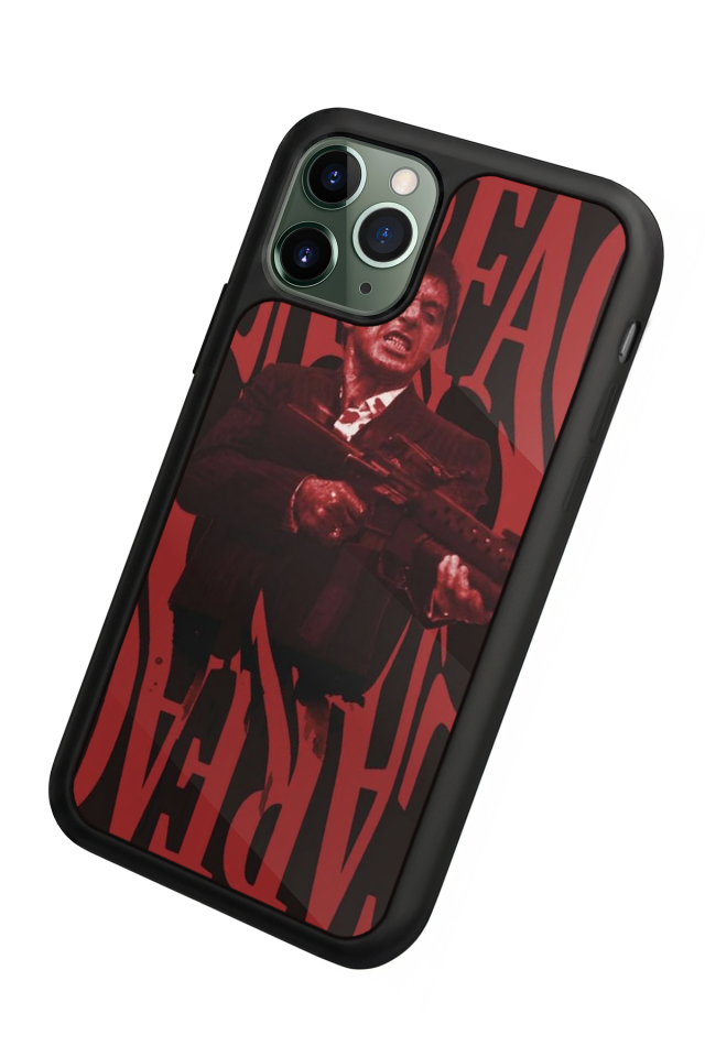 iPhone 11 Pro Max Uyumlu Scarface Tasarımlı Glossy Premium Kılıf