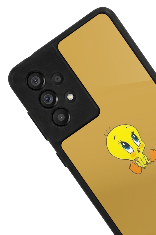 Samsung Galaxy A73 Uyumlu Tweety Tasarımlı Glossy Premium Kılıf