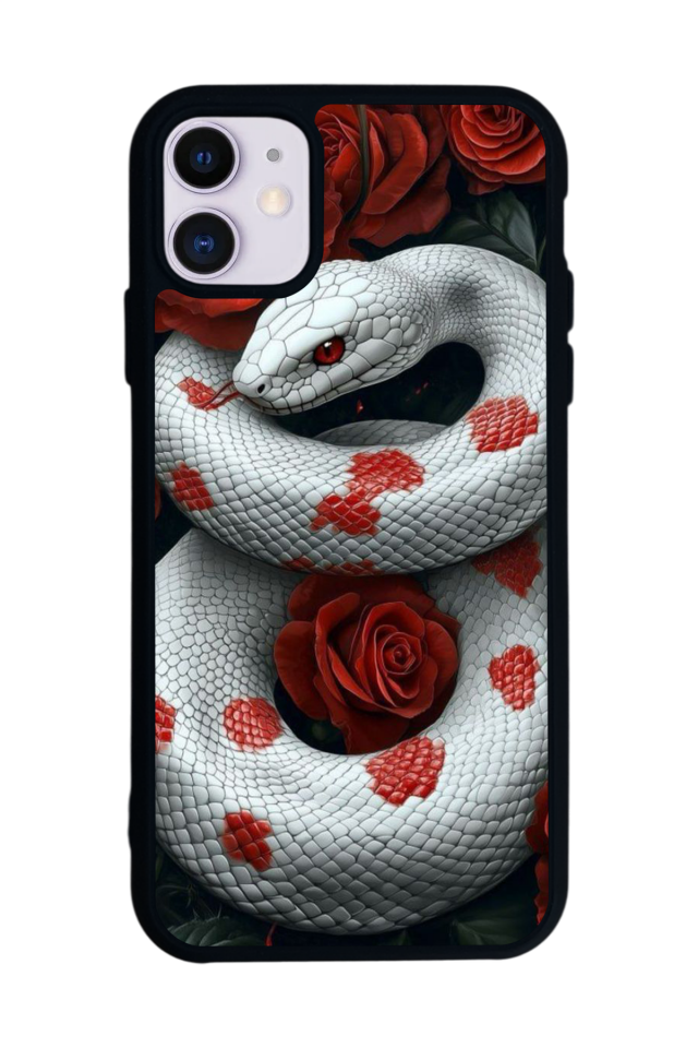 iPhone 11 Uyumlu Yılan Tasarımlı Glossy Premium Kılıf