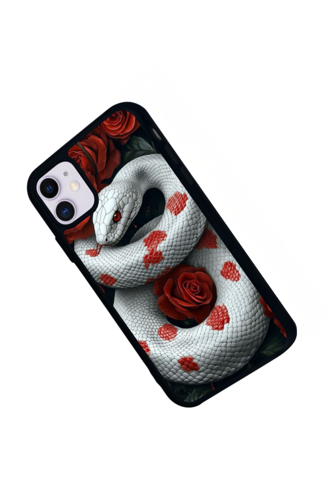 iPhone 11 Uyumlu Yılan Tasarımlı Glossy Premium Kılıf