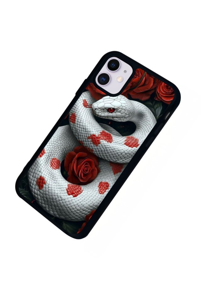 iPhone 11 Uyumlu Yılan Tasarımlı Glossy Premium Kılıf