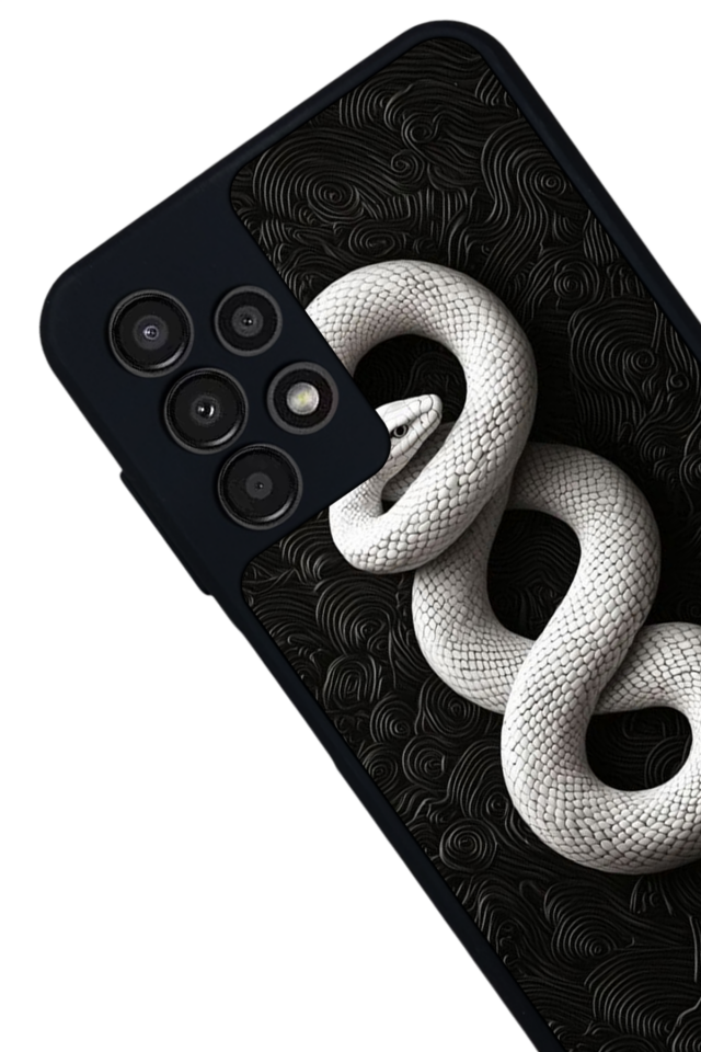 Samsung Galaxy A13 Uyumlu Yılan Tasarımlı Glossy Premium Kılıf