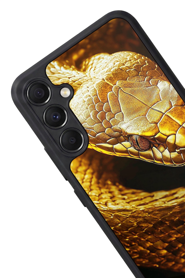 Samsung Galaxy M34 Uyumlu Yılan Tasarımlı Glossy Premium Kılıf