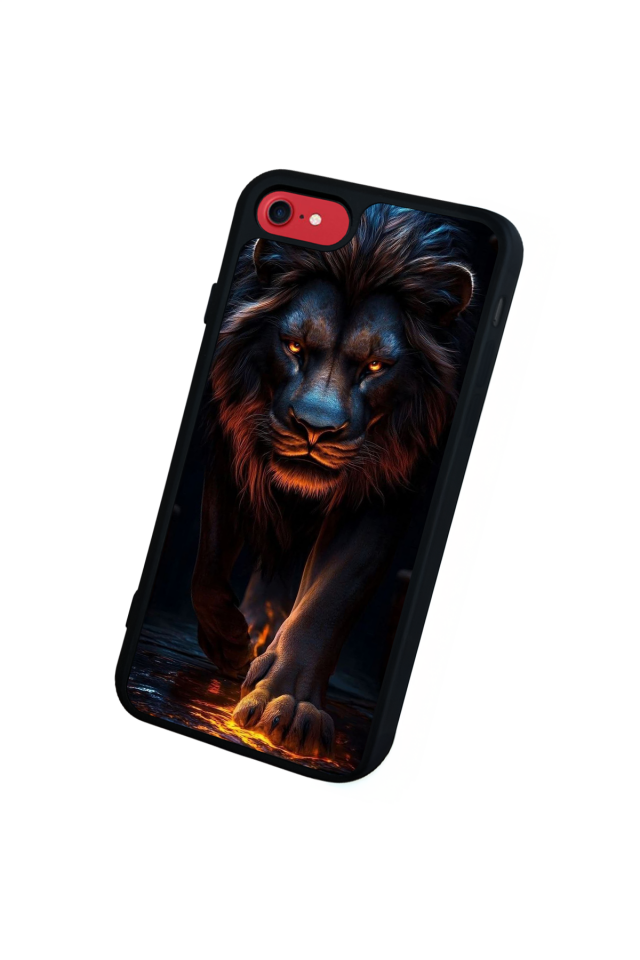 iPhone 8 Uyumlu Aslan Tasarımlı Glossy Premium Kılıf