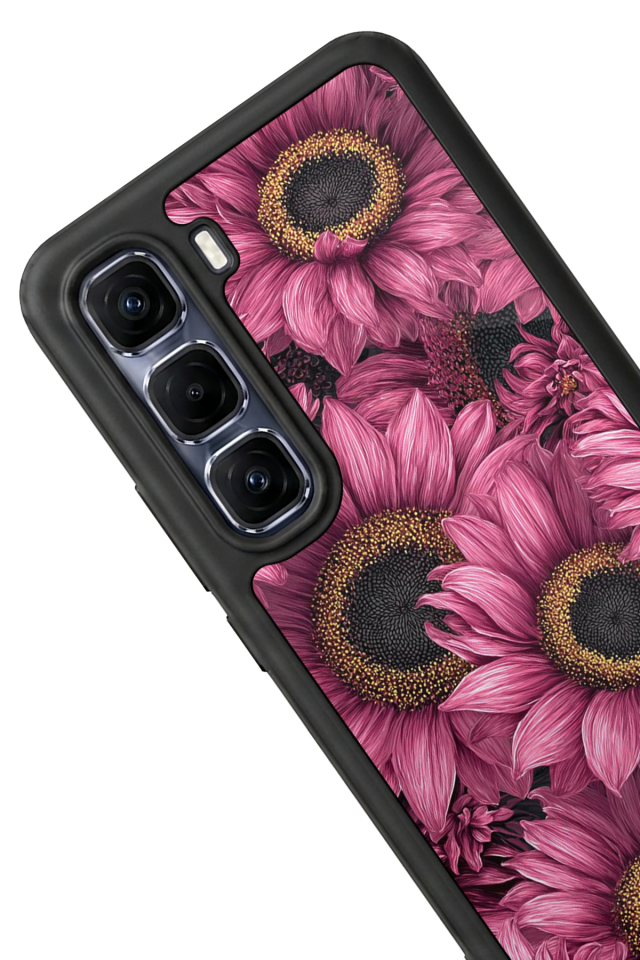 Infinix Hot 60 Pro Plus Uyumlu Cicek Tasarımlı Glossy Premium Kılıf
