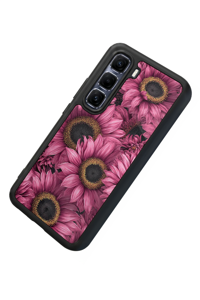 Infinix Hot 60 Pro Plus Uyumlu Cicek Tasarımlı Glossy Premium Kılıf