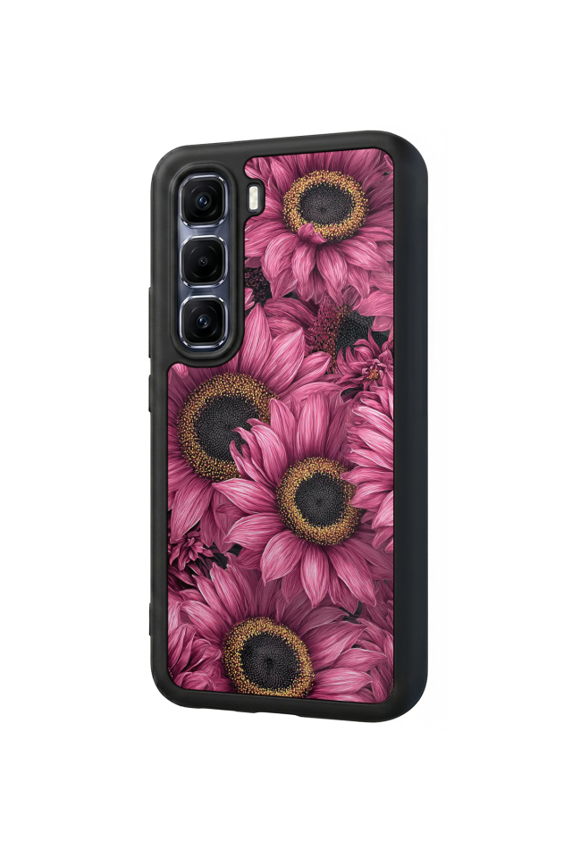 Infinix Hot 60 Pro Plus Uyumlu Cicek Tasarımlı Glossy Premium Kılıf