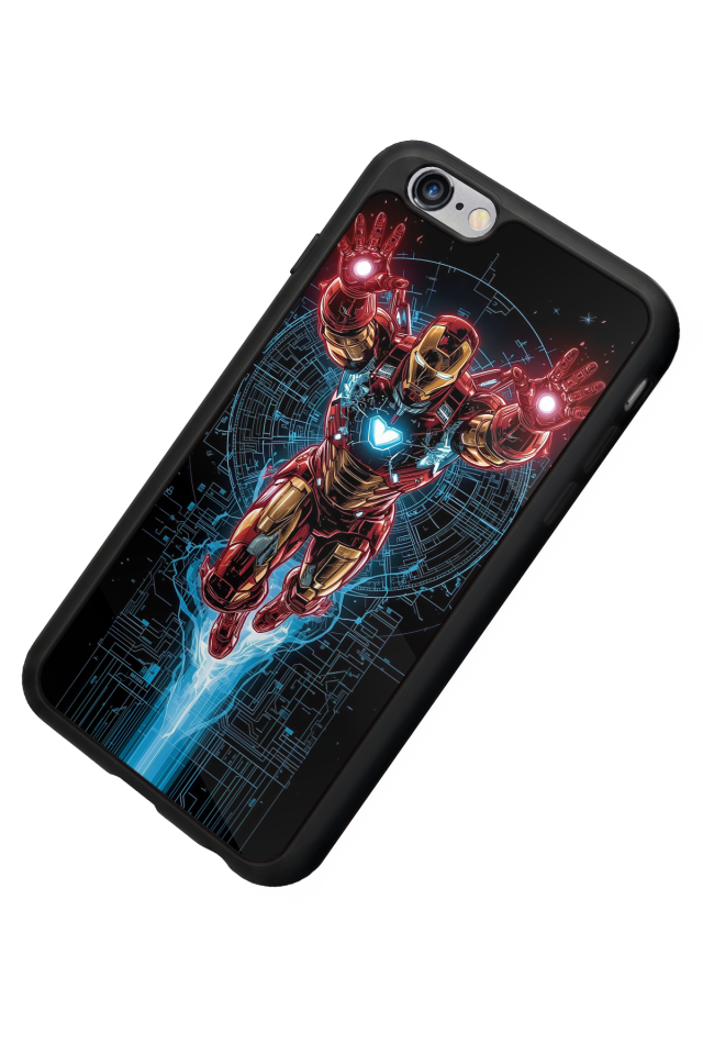 iPhone 6s Plus Uyumlu Iron Man ( Demir Adam ) Tasarımlı Glossy Premium Kılıf