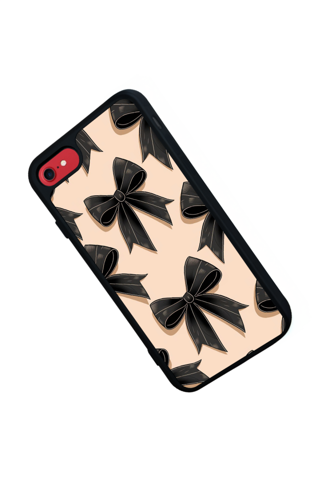 iPhone 7 Uyumlu Kurdele Tasarımlı Glossy Premium Kılıf