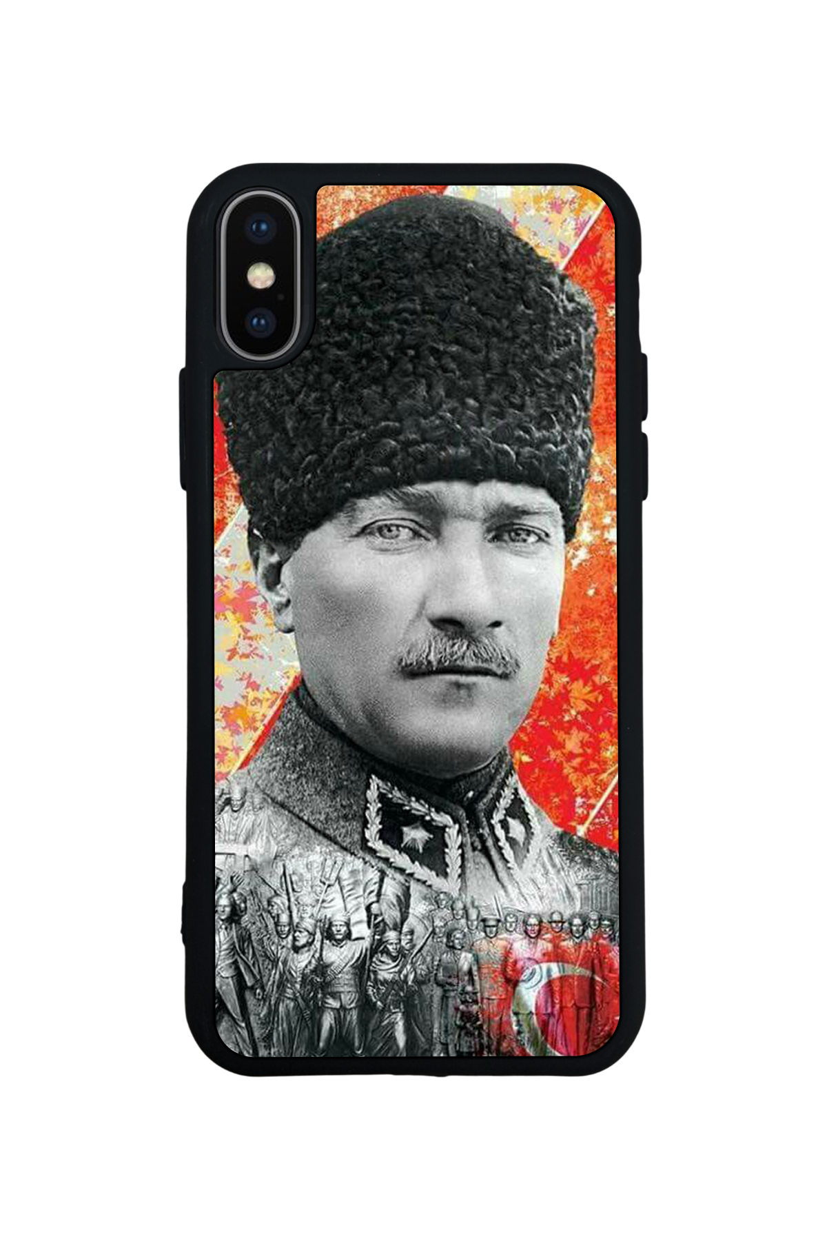 iPhone X/ XS Uyumlu Mustafa Kemal Ataturk Tasarımlı Glossy Premium Kılıf
