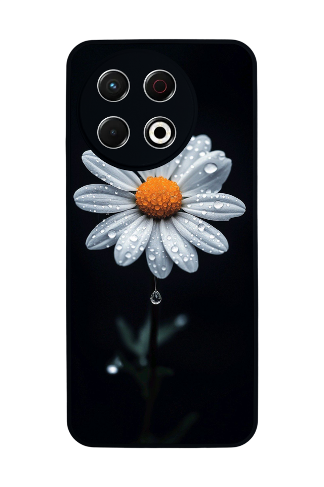 Tecno Spark 30 Pro Uyumlu Papatya Tasarımlı Glossy Premium Kılıf