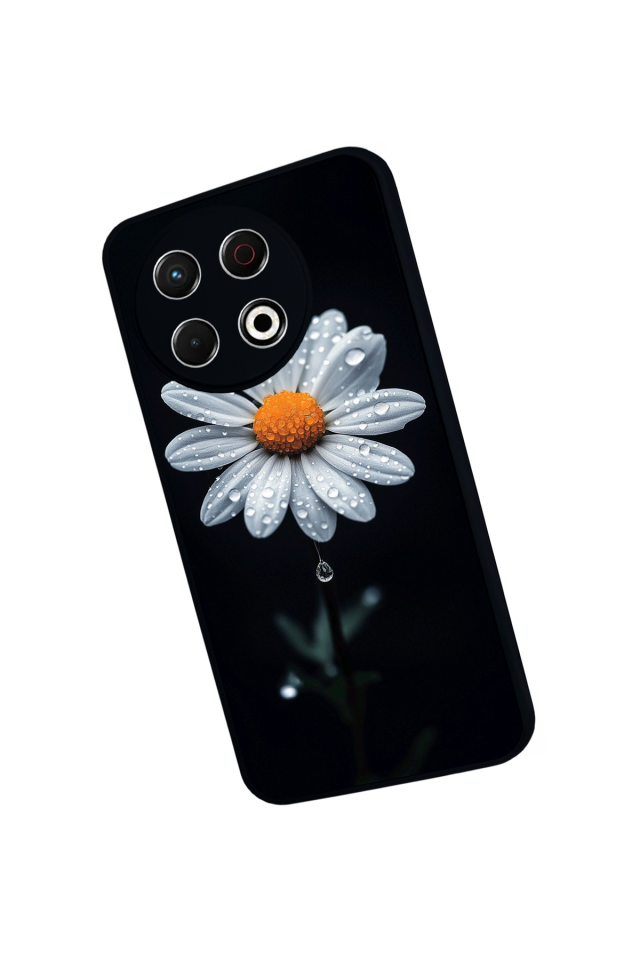 Tecno Spark 30 Pro Uyumlu Papatya Tasarımlı Glossy Premium Kılıf