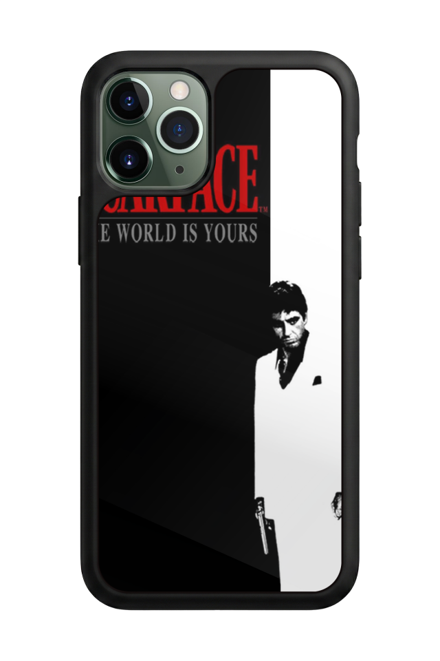 iPhone 11 Pro Max Uyumlu Scarface Tasarımlı Glossy Premium Kılıf