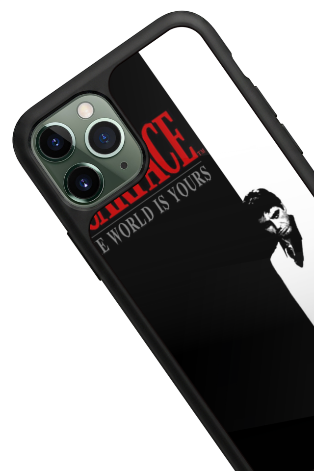 iPhone 11 Pro Max Uyumlu Scarface Tasarımlı Glossy Premium Kılıf