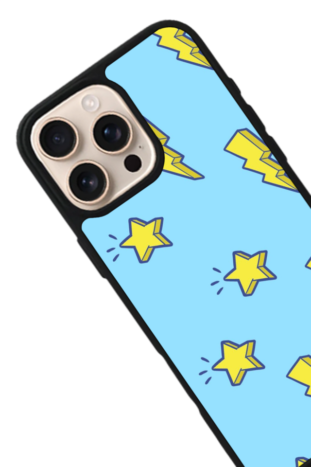 iPhone 14 Pro Uyumlu Simsek Tasarımlı Glossy Premium Kılıf