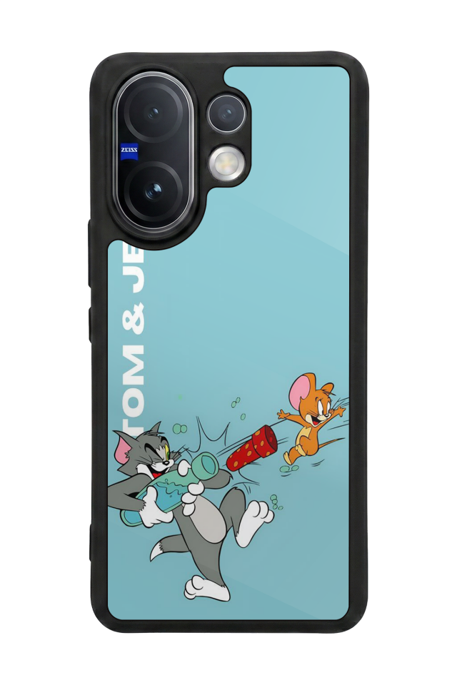 Vivo V60 Uyumlu Tom And Jerry Tasarımlı Glossy Premium Kılıf