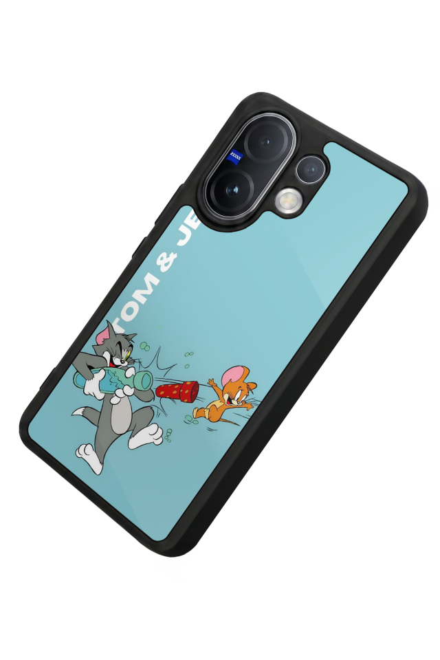Vivo V60 Uyumlu Tom And Jerry Tasarımlı Glossy Premium Kılıf