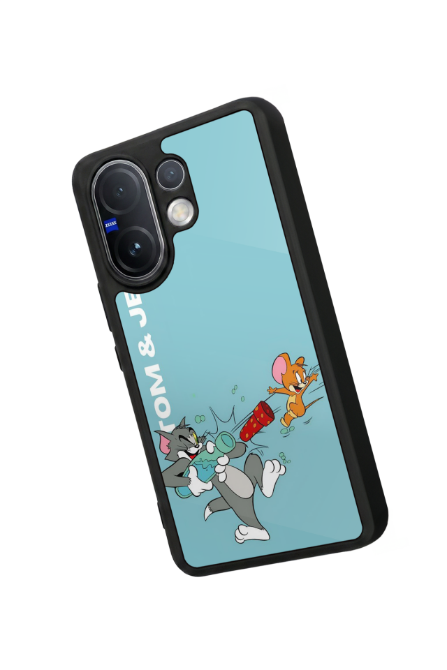Vivo V60 Uyumlu Tom And Jerry Tasarımlı Glossy Premium Kılıf